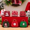 Christmas Candy Box with Handle Mini Iron Tote Snowman Santa Snack Holder Christmas Party Favors Holiday Sweet Storage Container