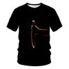 Футболка с коротким рукавом Blooddrop Dagger в темном стиле, напечатанная на 3D-принтере, летний дышащий полиэстер, простой топ с круглым вырезом
