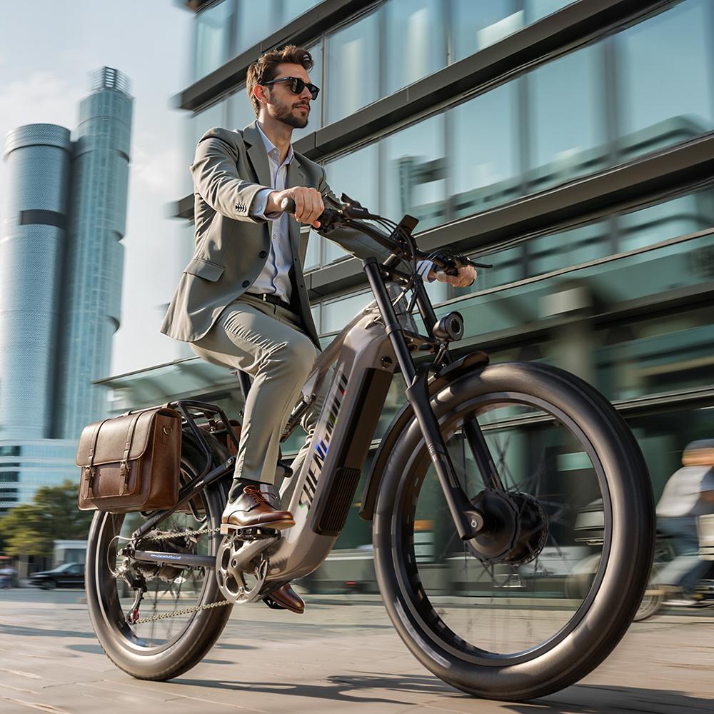 Shengmilo S600 Pro 48V 25Ah Electric Bicycle 26x3.0 Fat Tyre 40 Degree Climbing Shimano 7 Speed Hydraulic Disc Brake Removable Battery UK