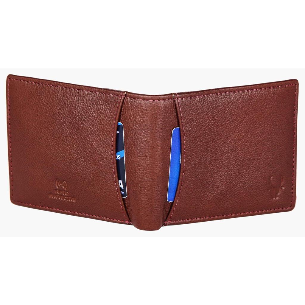 Кожаный кошелек с защитой RFID для мужчин