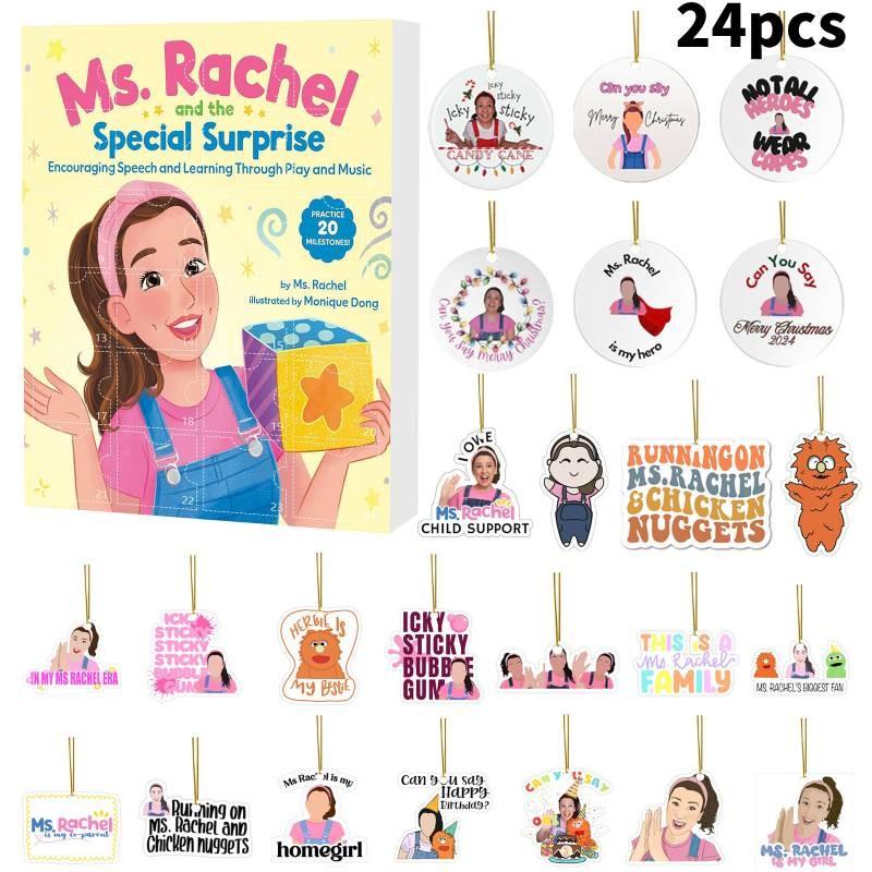 Рождественский Адвент-календарь Msrachel Blind Box 24-дневный обратный отсчет Детский акриловый подарок