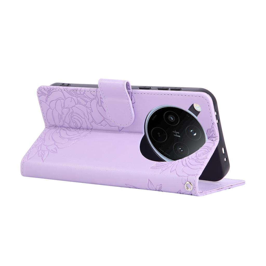 Чехол для Oppo Find X8 Pro 5G, кошелек из искусственной кожи с розовым цветком, чехол для телефона с 3 отделениями для карт/ремешком на запястье