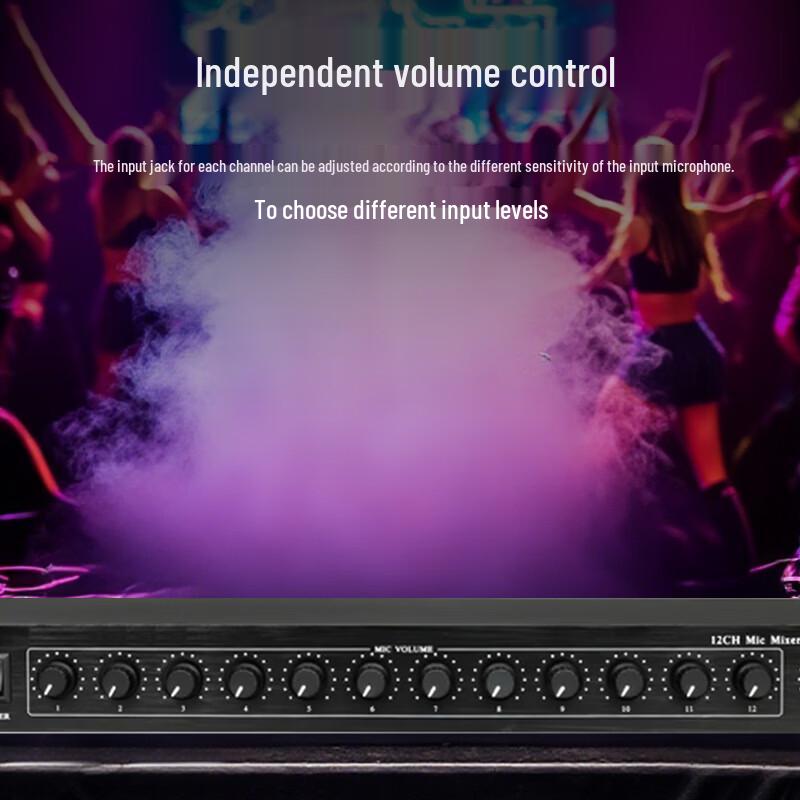HSUT HT-HD12 12-канальный микшер-хаб для микрофонов с фантомным питанием 48 В (Китайская версия)