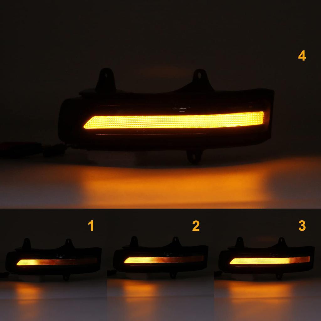 Совместимость с Toyota 200-й серии Land Cruiser 150-й серии Land Cruiser Prado LED плавное зеркало заднего вида с последовательным указателем поворота, дымчатая линза, спецификация