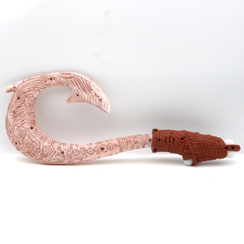 Мультфильм Аниме Моана Мауи Волшебный Рыболовный Крючок Движение Со Светом И Звуком Оружие Подарок На День Рождения Детский Реквизит Для Ролевых Игр