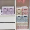 Hollow Desktop Underwear Storage Box with Lid - Plastic Drawer Organizer for Bras & Underwear
