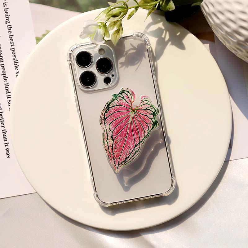 Складная акриловая подставка для телефона с имитацией листа и кронштейном для подушки безопасности