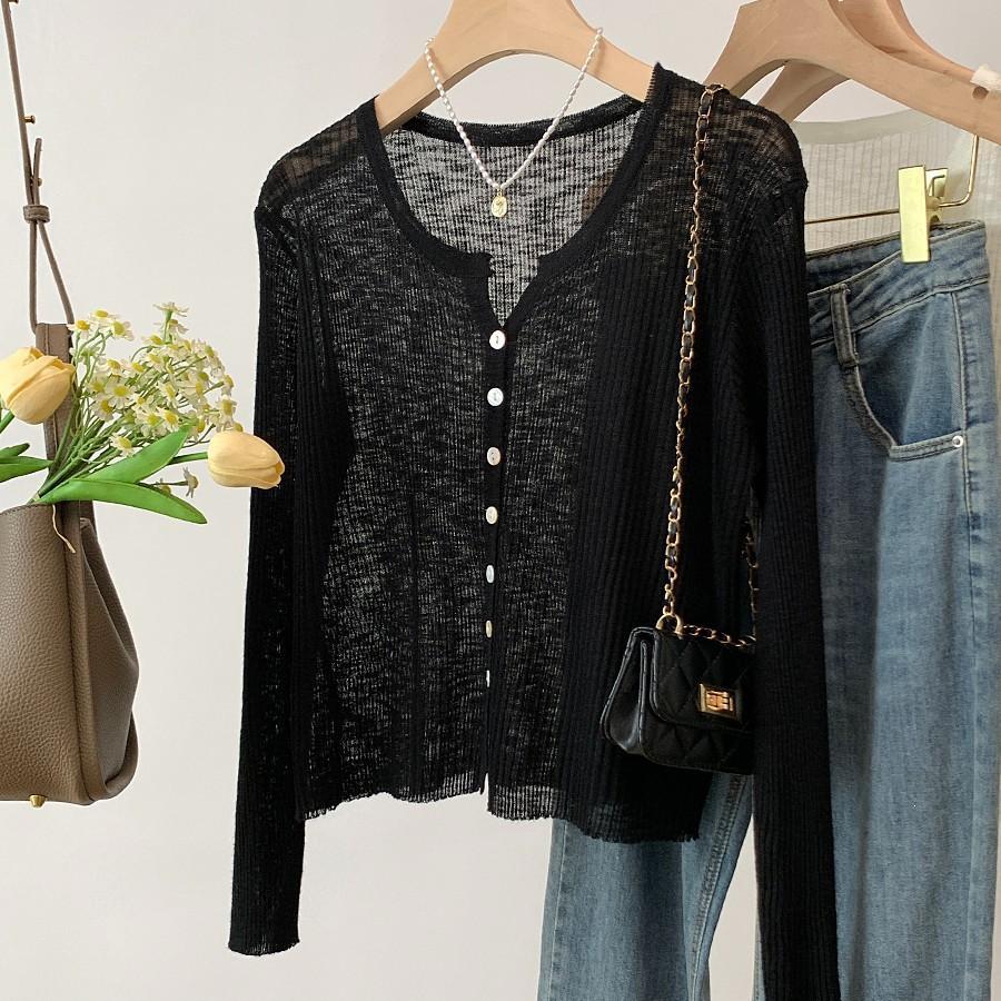 Bamboo Linen Sun Protection Cardigan - 2026 Summer Lightweight Knit for Women