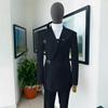 Elegant  White  Solid Men Suits Two Piece Formal Notch Lapel Single Breasted Slim Fit Outfits Office Business Casual Suits