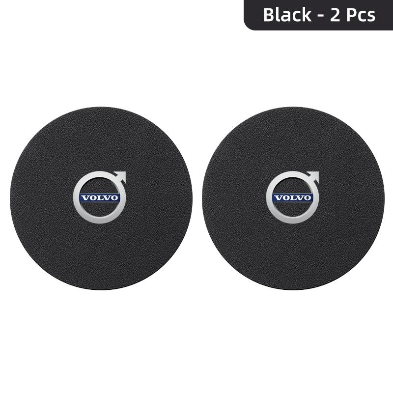 2pcs Suede Car Coaster Water Cup Drink Holder Mat Anti-Slip Pad For Volvo S40 S60 S90 XC40 XC60 XC90 V40 V50 V60 V90 C30 C70 S80