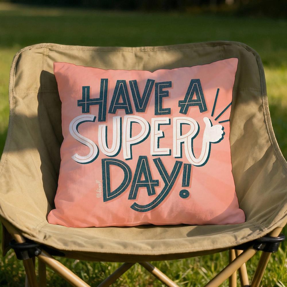 warm good day Cushion Cover Soft Reversible Durable Pillow Cover MultiScene Use for Home Car Daily Comfort