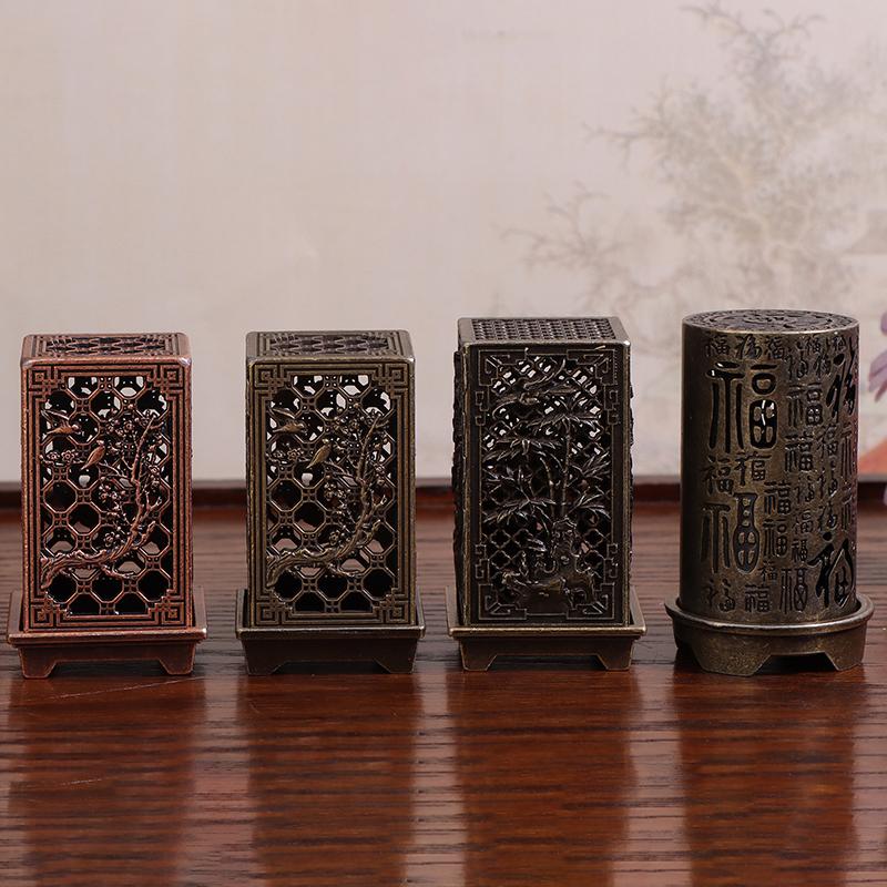 Квадратный круглый вертикальный держатель для благовоний из сплава, украшение для курильниц, ароматерапия, настольные аксессуары для дома