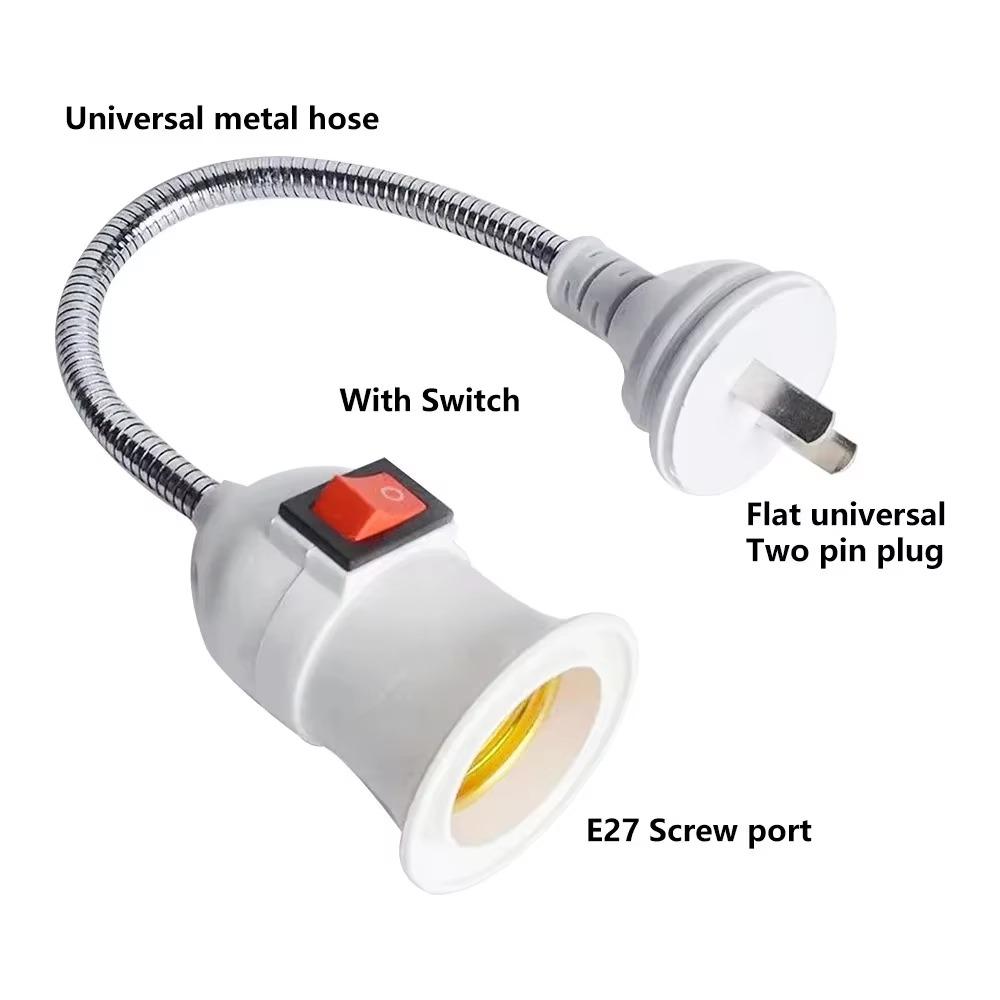 10PCS EUplug E27 Large Screw Type Universal Hose with Switch Lamp Holder Direct Plug Swivel Lamp Head Lamp Mouth