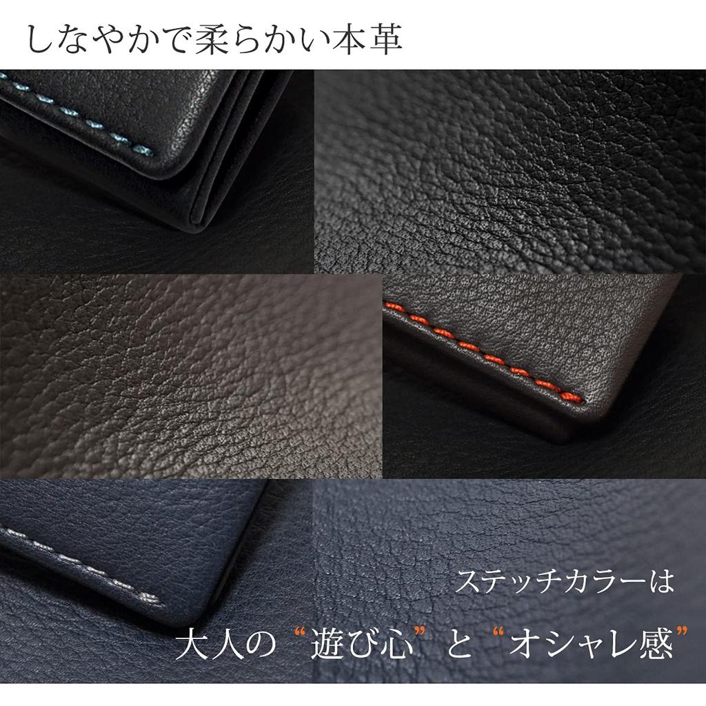 Чехол для ключей с брендовым подарочным пакетом на молнии Tenero 1709029 Воловья кожа Натуральная кожа Черный [Takeokikuchi] L-образный Мужской [01]