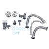 Double Sink Hose Drain Kit PP Stainless Steel Gourd Shaped Water Seal Quick Draining Double Sink