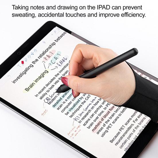 1 шт. Перчатка для графического планшета для рисования для художника, двухслойная, на два пальца