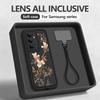 INS Чехол с цветочным узором и ремешком на руку для Samsung S26 S25 Ultra S24 FE S23 Plus S22 S21 A15 A16 A17 A35 A36 A37 A54 A55 A56 A57 5G Защитный чехол-бампер