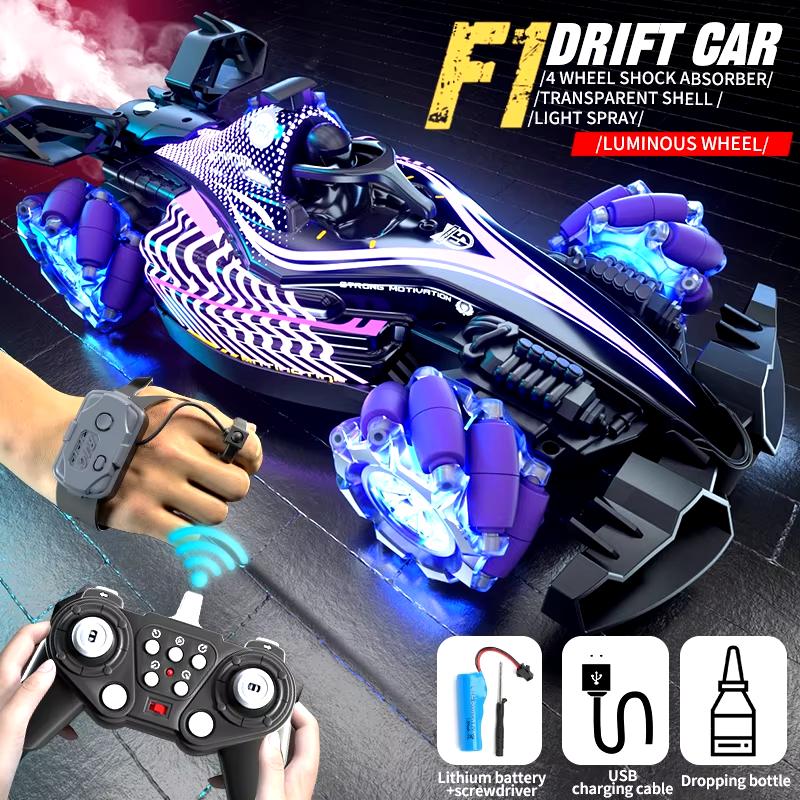 2024 Новый гоночный автомобиль с дистанционным управлением, двойной контроль жестов, трюковый распылитель, автомобиль с дистанционным управлением, высокоскоростной автомобиль, детская соревновательная игрушка для мальчиков, игрушка F1 в подарок