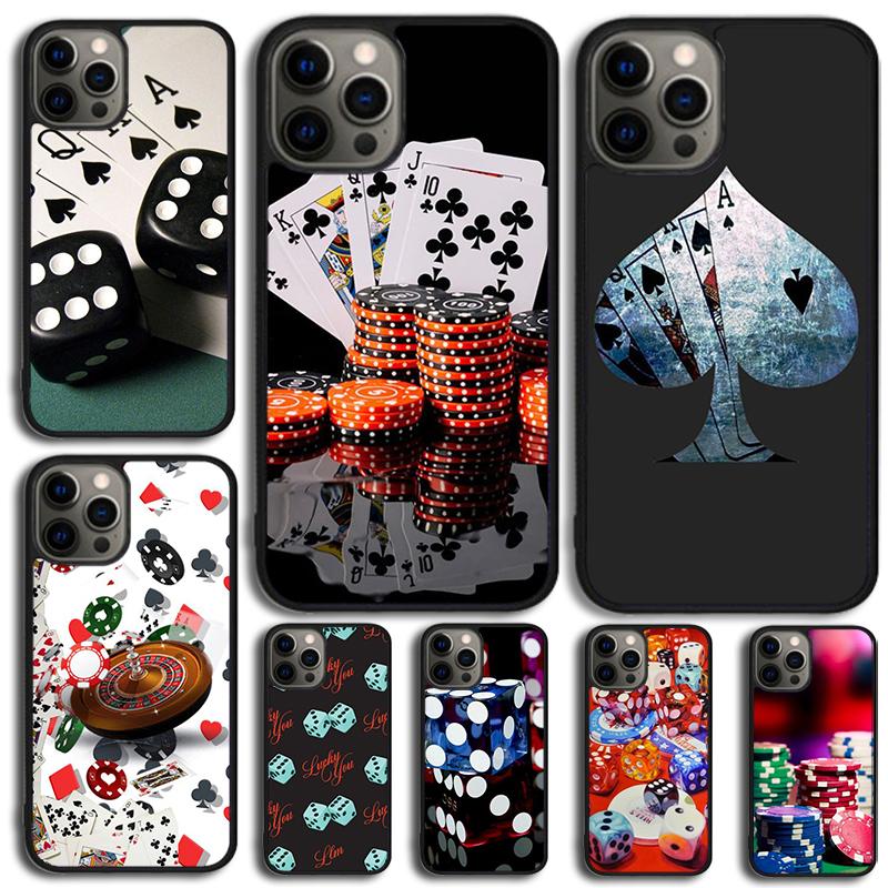 Чехол для телефона Poker Casino с костями для iPhone 17 Air 15 16e 14 13 Pro Max Coque 12 11 Pro Max PLUS