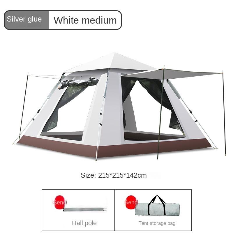 Палатка для улицы, автоматическая, для 3-4 человек, пляжная, быстро открывающаяся, складная, двойная, непромокаемая, для кемпинга, для кемпинга