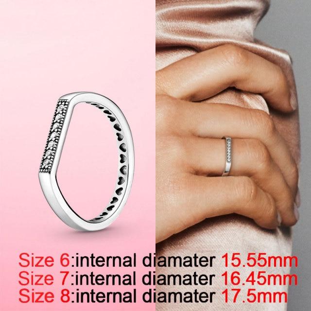 Кольца из стерлингового серебра 925 пробы Женские модные кольца