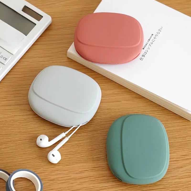 Портативная силиконовая сумка для хранения кабеля передачи данных, коробка для хранения наушников, симпатичная сумка для хранения зарядного устройства для телефона, ключей, помады, дорожный органайзер для проводов