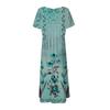 Women's Fashion And All-match Summer Temperament V-neck Printed Short-sleeved Dress