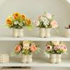 1шт имитация цветов офисные настольные украшения искусственные цветы гостиная имитация розовая композиция столовая разноцветные