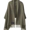 ABRAHAM MOON Merino Wool Shawl 70cm - Hessian