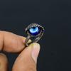 Кольцо ювелирных изделий ручной работы с голубым дурным глазом, обернутое медной проволокой, для нее всех размеров