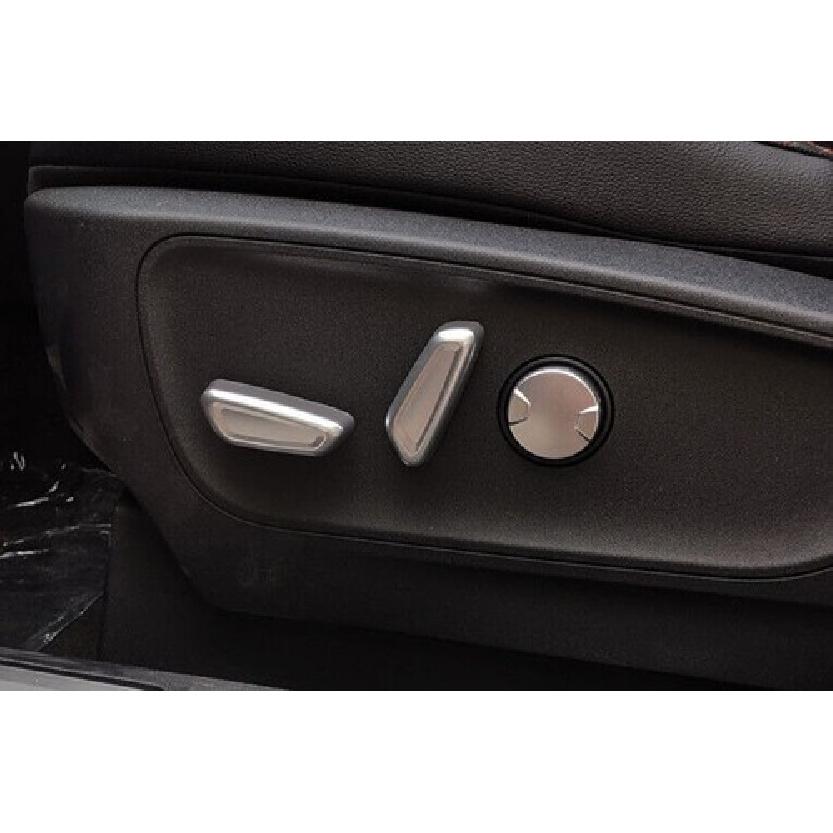 5PCS Fit For Ford Escape Kuga - Seat Adjustment Button Cover Trim Silver