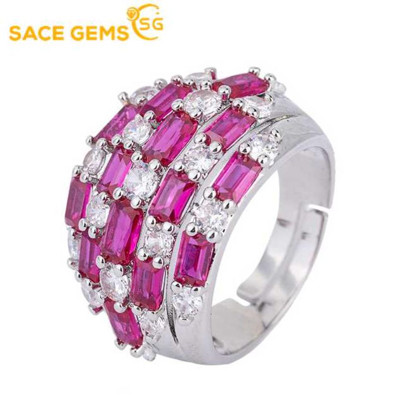 Sace Gems Классическое кольцо из медного сплава с цирконом, женские ювелирные изделия, свадебный подарок для вечеринки