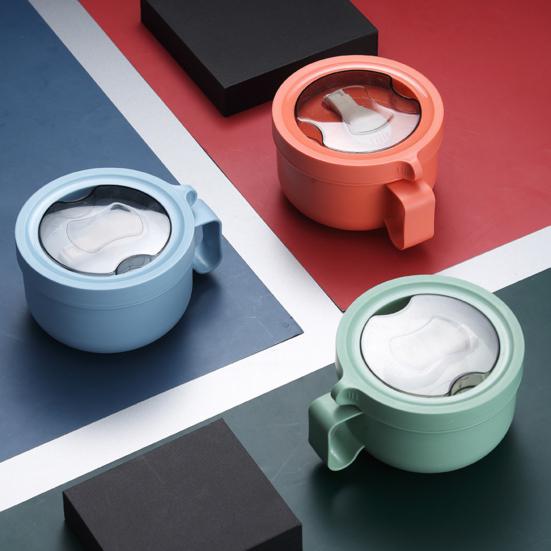 Миска для супа на 850 мл с ручкой, большая емкость, пищевой класс, без BPA, миска для супа быстрого приготовления, лапша, теплоизолированный ланч-бокс