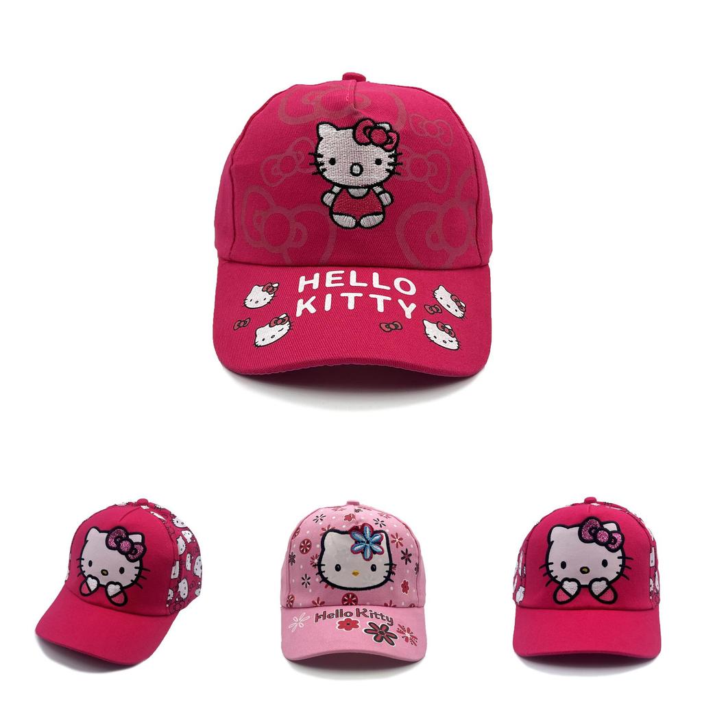 Kt Cat Cartoon Baseball Cap With Sun Protection Breathable Cotton For Kids And Teens
