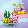 Non-Toxic Flowers Succulents Bouquets Building Blocks Plants Succulent 3D Model Decoration Diy Mini Puzzle Assembled Children'S Toy