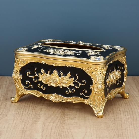 Европейская коробка для салфеток, большая вместимость, легкий доступ, крышка для коробки салфеток, акриловый держатель для салфеток, роскошное украшение для дома