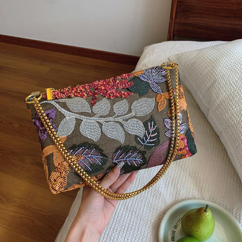 Роскошная элегантная сумка-клатч с вышивкой пайетками для женщин - Новое поступление, уникальная летняя вечерняя сумочка