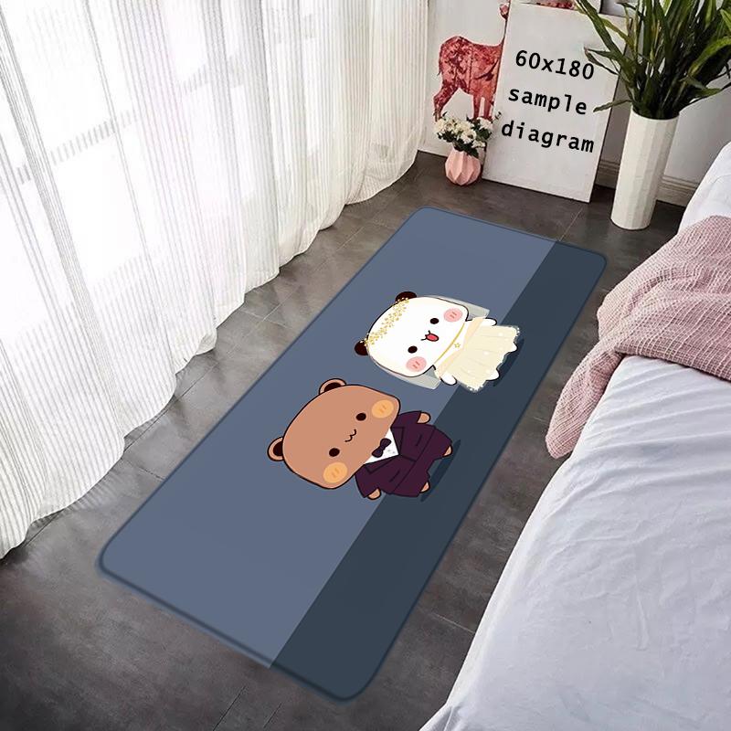 Door Mats Interior Foot Rug Welcome Floor Mat for Entryway Cute BuBu DuDu Bear Hallway Carpet Kitchen Rugs Fluffy Home Decor
