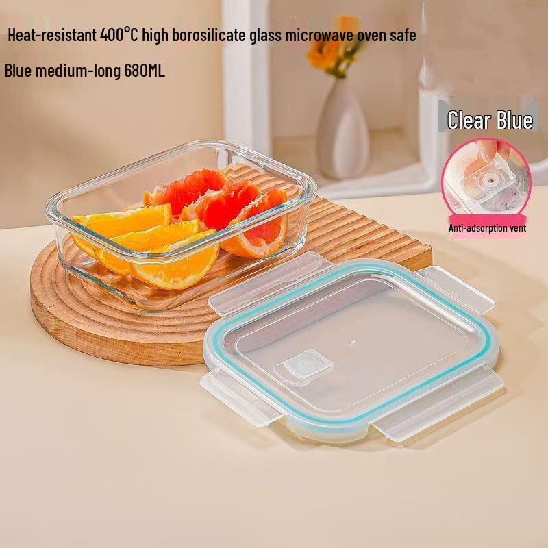 ZISIZ Glass Lunch Box Set with Dividers