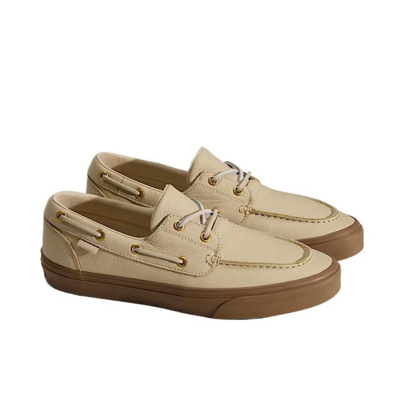 Vans Унисекс кожаные кеды на плоской подошве с круглым носком и 2 люверсами VN000Z11TAN