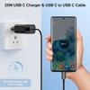 Chargeur USB C Rapide 25W Avec 2M Câble, Chargeur Samsung Rapide + Cable USB-C Vers USB-C Avec Samsung Galaxy S22 [487]