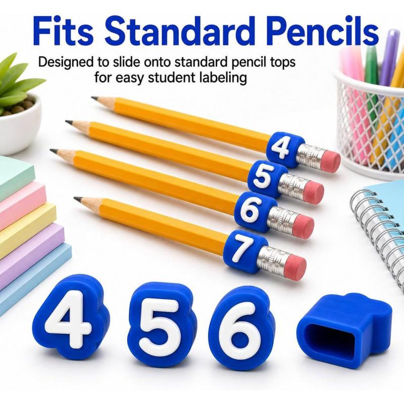 Classroom Pencil Labels Reusable Pencil Tracking Tags School Supplies Pencil Management Assorted Colors