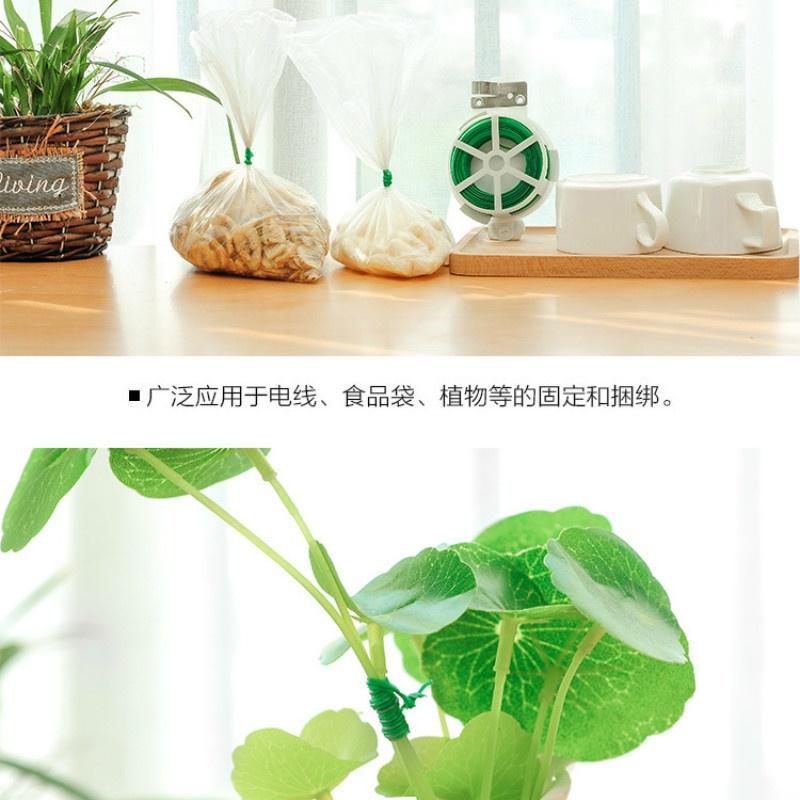 New Roll Wire Twist Ties Green Garden Cable Gardening Climbers Slicer Reusable Cable for Home