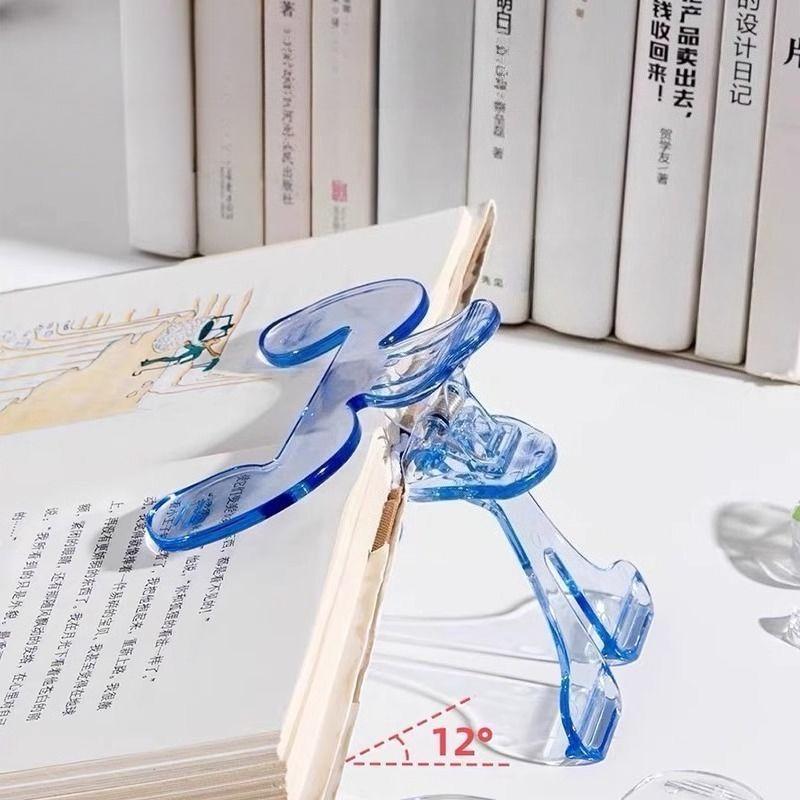 Прозрачный пластиковый зажим для книг с подставкой, помощь для чтения, фиксированный держатель для книг, папка, скрепки для бумаги, закладки, канцелярские товары, школьные принадлежности
