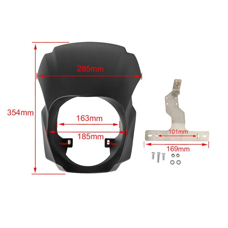 Precise Motorcycle Matte Black Front Headlight Fairing Cover Mask For Softail Breakout FXBRS 114 FXBR 107 2018-2022