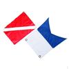 2 Pieces Nylon Boat Flag, Flag Marker Red 60x70cm; 0x35cm