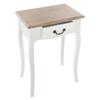 Chrysa white table with a classic drawer