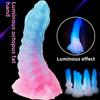 Высококачественные светящиеся в темноте анальные пробки в виде осьминога, эротические товары, чистый жидкий силикон, фаллоимитатор ручной работы, вестибулярные игрушки для анального расширения
