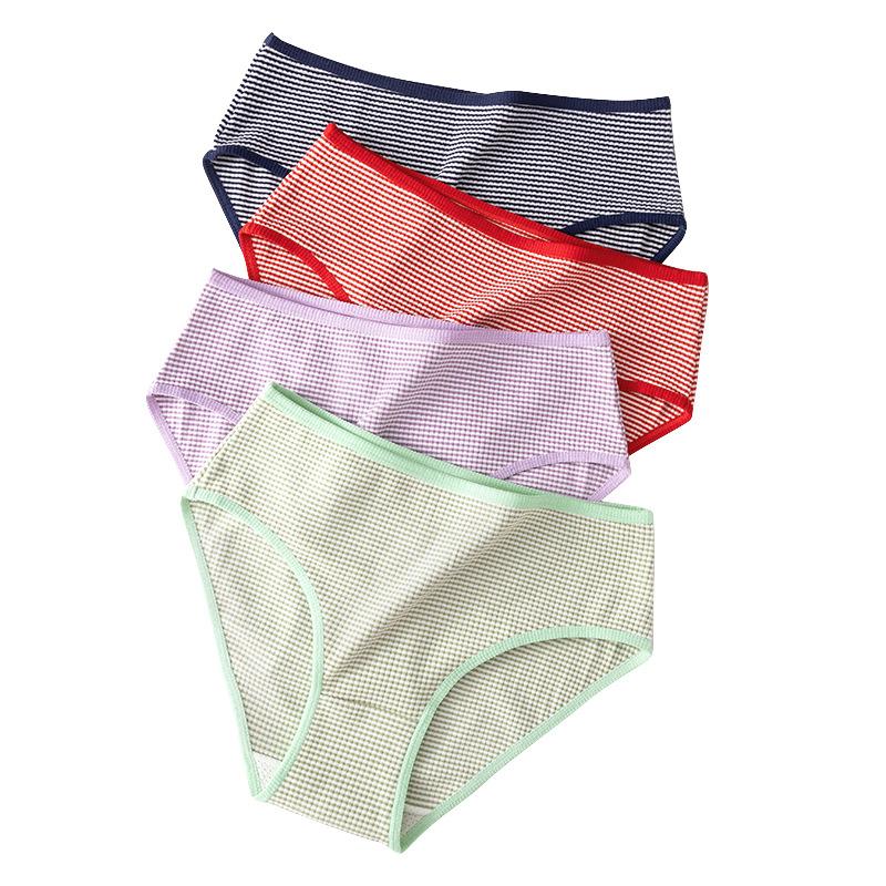 Women's Underwear Plus Size Briefs Breathable Mid-rise Panties for Women
