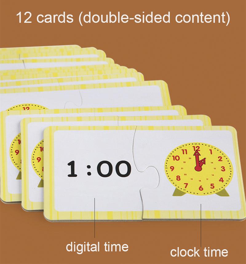 Монтессори Деревянные Часы Пазл Игрушки Час Минута Секунда Обучение Дошкольное Когнитивное Учебное Пособие по Времени для Детей Раннее Образование